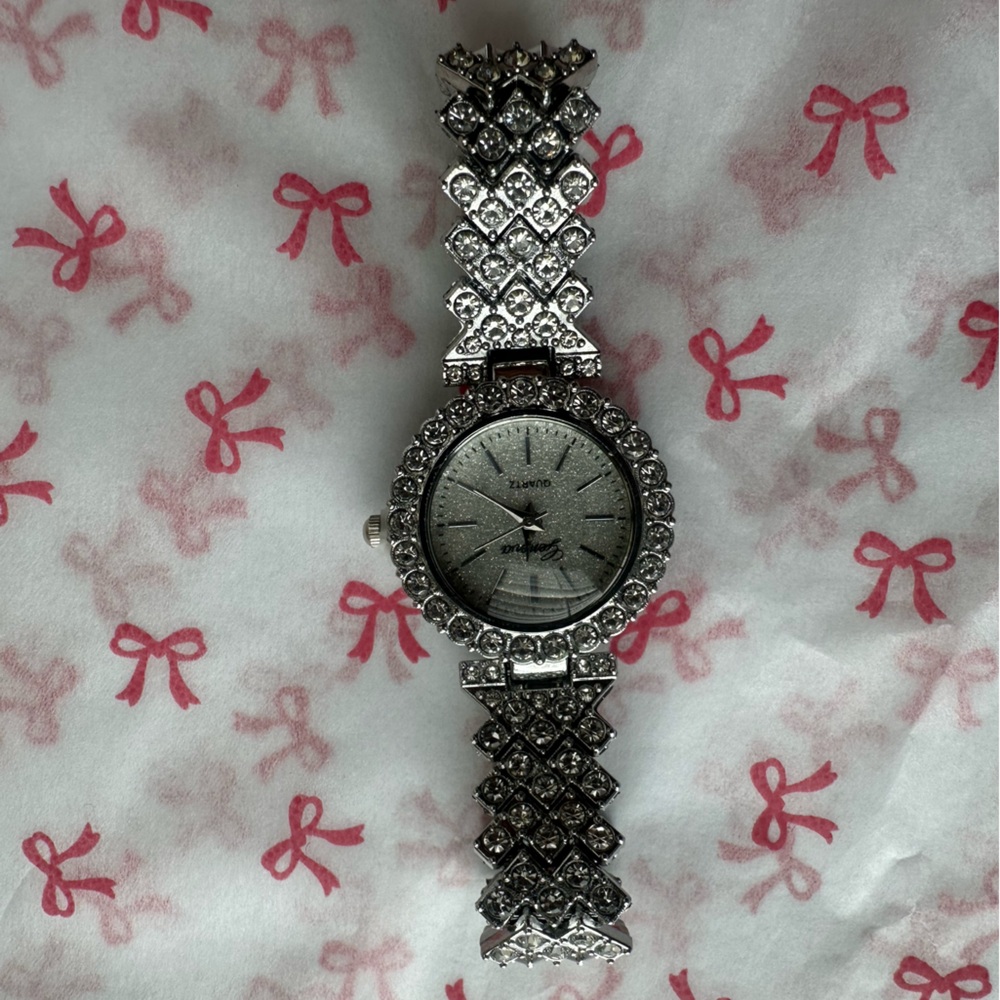 Affordable Fashion Finds Silver Crystal Bracelet Watch